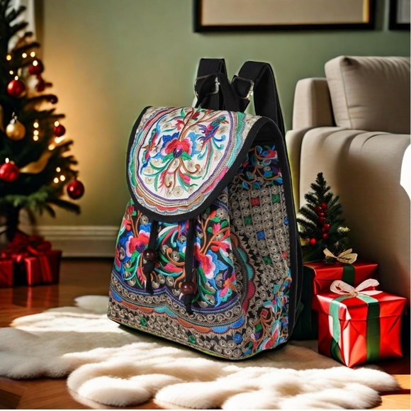 Eclectic Embroidered Backpack - Picture 3 of 6